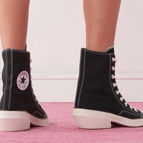 Converse chuck 70 de luxe cowboy boots in black - Picture 4 of 15